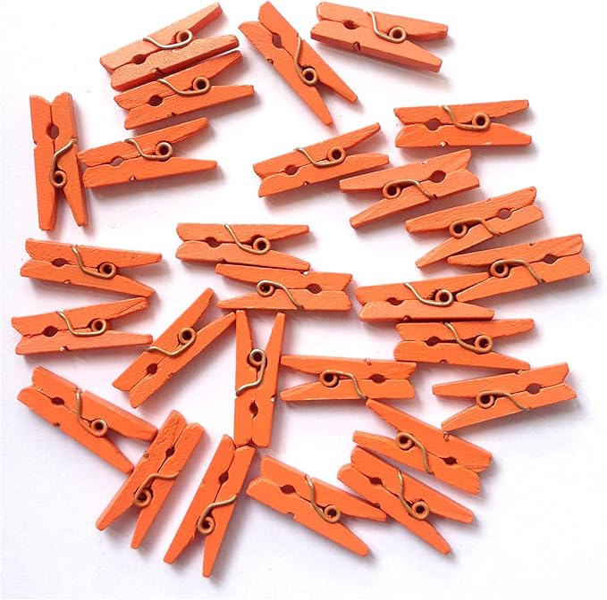 LWR CRAFTS Wooden Mini Clothespins 100 Per Pack 1" 2.5cm - Image 5