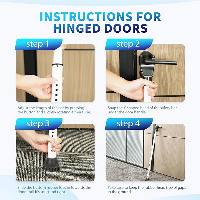 2025 Upgraded 2-in-1 Door Security Bar & Sliding Windows Bar, Adjustable Heavy - Image 5
