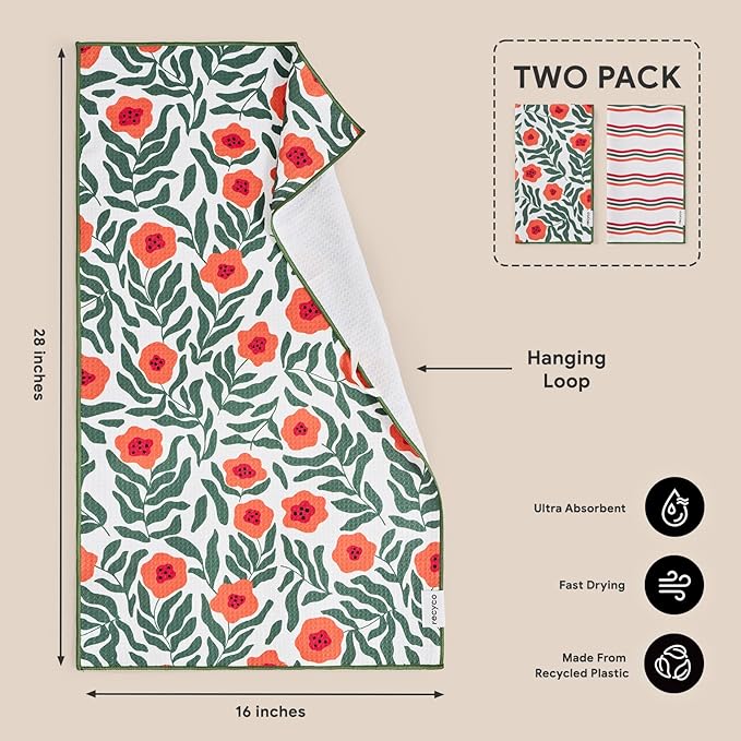 RECYCO Waffle Kitchen Towel Set of 2 - Image 6
