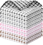 Kitinjoy Cotton 8 Pack Terry Kitchen Dish Cloths, 12 x 12 Inches Super Soft and by Kitinjoy