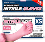 Beastek Nitrile Disposable Exam Gloves, 4Mil 100Ct Powder-Free Latex-Free by Beastek
