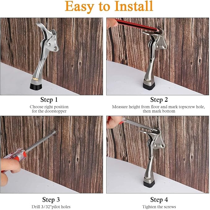 Gotega Door Stopper, 1 Packs Kickdown Door Stop - Image 6