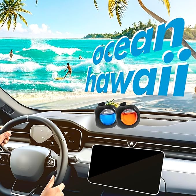 Car Air Freshener Vent Clips, 12 Pack, 6 Ocean, 6 Hawaiian, Provides - Image 4