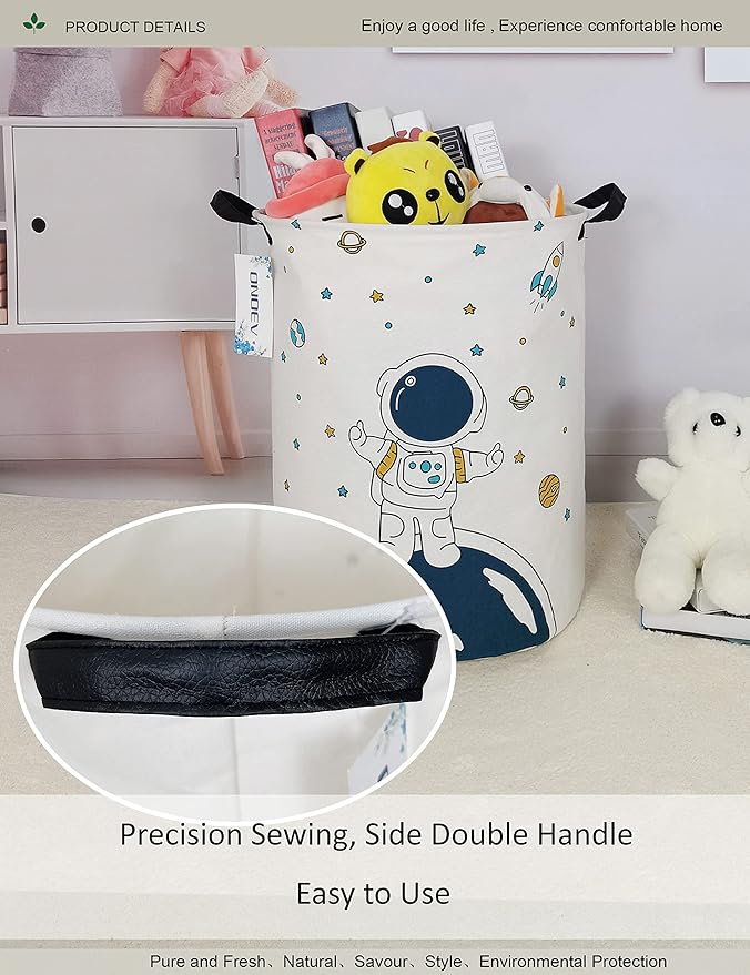 Round Fabric Storage Bin, Decorative Basket, Organizer Basket - Image 7