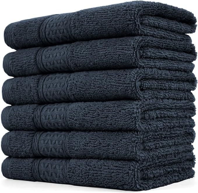 Cleanbear Extra Soft Wash Cloths Washcloths Set 6-Pack 13 x 13 Inches, Highly by Cleanbear