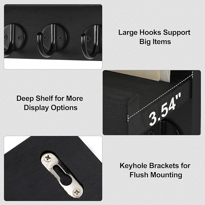 Key Holder for Wall, Decorative Key and Mail Holder - Image 3