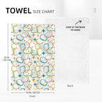 Mid Century Modern Kitchen Towels Set of 2, Absorbent Hand Towels, Retro Dish - Image 2