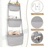 Hanging Storage Baskets, Over the Door Basket, Cotton Wall Baskets Storage - Image 6