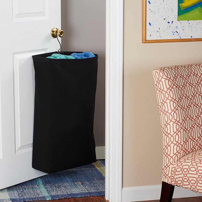 Household Essentials Door Hanging Laundry Bag, Washable Canvas Bag - Image 2