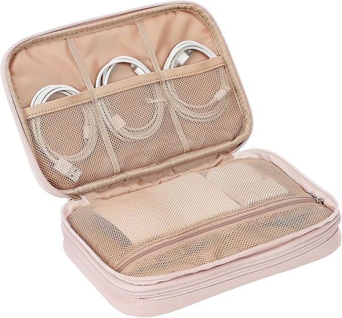 NISHEL Travel Cord Organizer Case, Double Layers Tech Electronic Bag, Essentials - Image 5