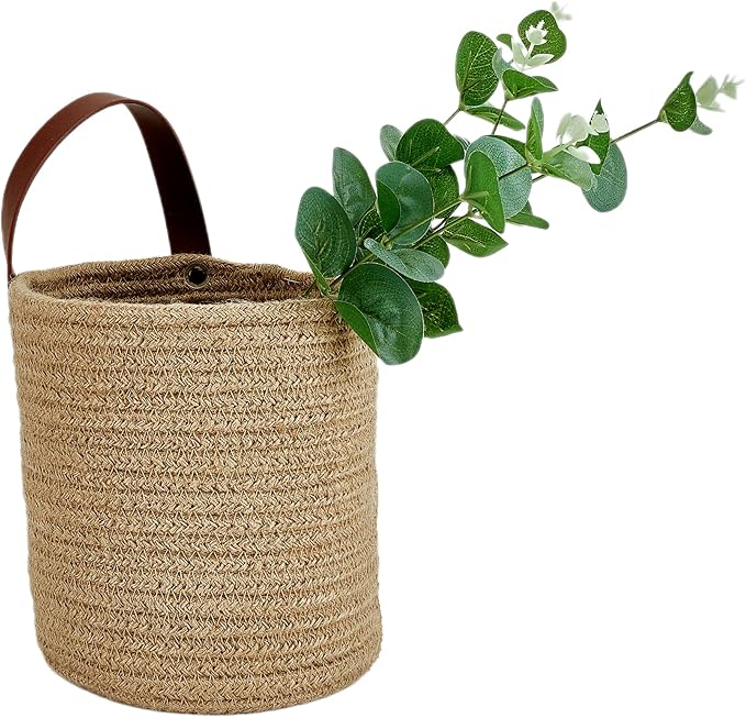 2pack Small Hanging Basket-Cotton Rope Wall Basket - Image 4