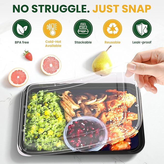 38oz Meal Prep Containers, Reusable Bento Box - Image 5
