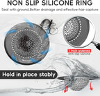 Bathtub Drain Hair Catcher: Fast Drainage Shower Version, Reversible 304 - Image 2