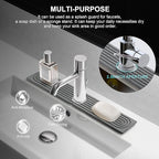 Faucet Mat for Kitchen Sink, Diatomite Fast Drying Stone Sink Tray, Super - Image 4