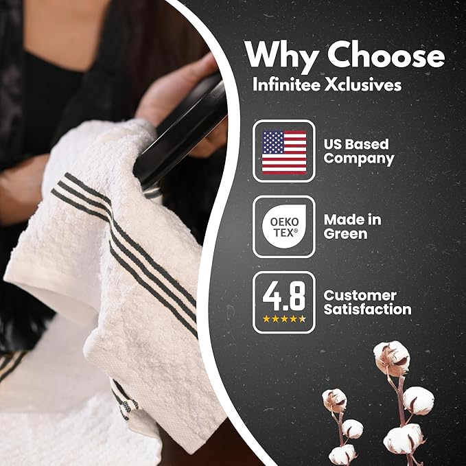 Infinitee Xclusives Premium Kitchen Towels – Pack of 3, 100% Cotton |15 x 25| - Image 7
