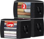 Fab totes 24 Gallons Clothes Storage, Foldable Thick Fabric Blanket Storage Bags by Fabtotes