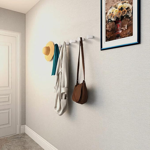 12 Pack Wood Wall Hooks, Modern Decorative Coat Hooks Wall Mounted, Handmade - Image 2