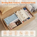 Lifewit 8 Pack 5" High Drawer Dividers 34-56cm/13.5-22" Adjustable Drawer - Image 5