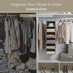 StorageWorks 6-Shelf Closet Organizers, Two 3-Shelf Separable Hanging Shelves - Image 6