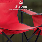 Coleman Portable Camping Chair with 4-Can Cooler, Cushioned Seat & Back with Side Pockets & Cup Holder, Carry Bag Included, Great for Camping, Tailgating, Firepits, Patio, & More - Image 5