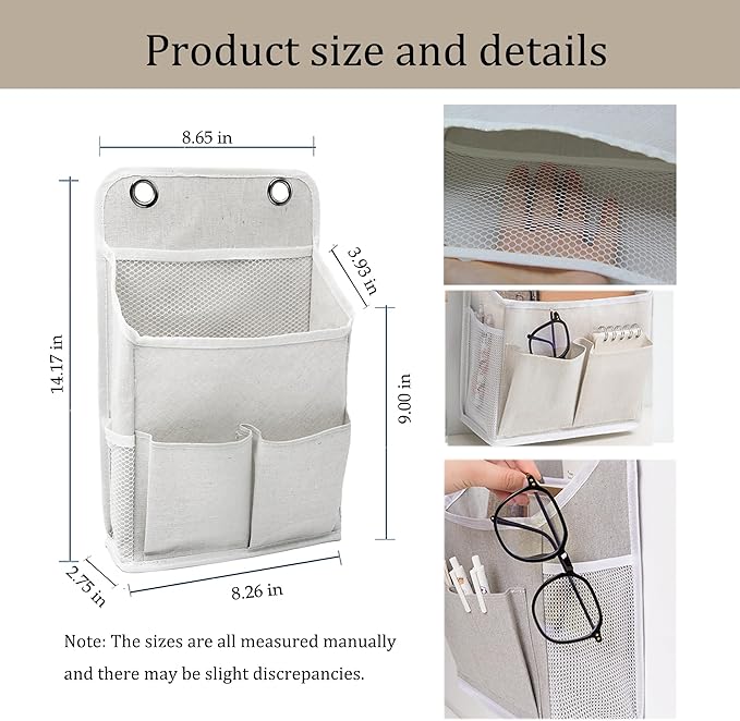 2-Pack Hanging Storage Organizer, Over The Door Hanging Bags/Wall Baskets - Image 2