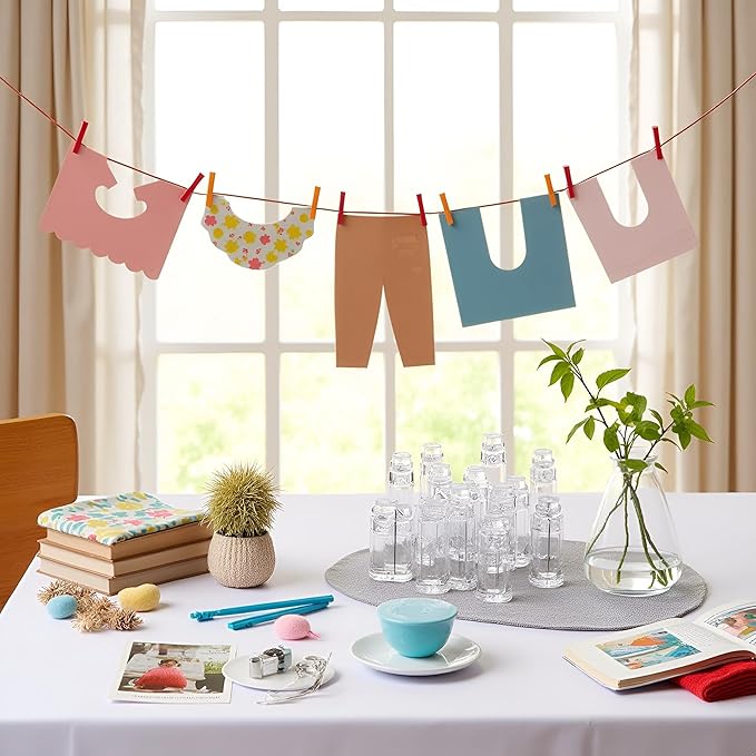 20Pcs Clear Plastic Clothes Pins, Clothes Line String Clips, Mini Pins - Image 5