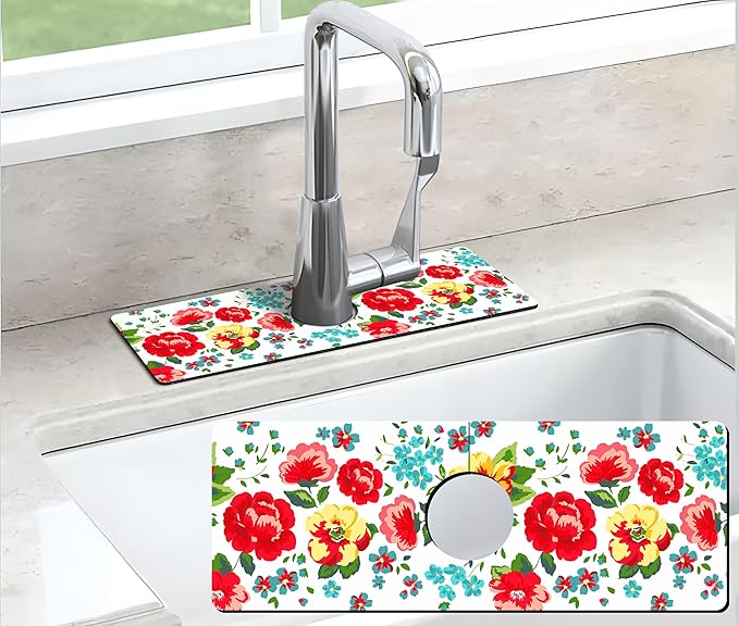 Kitchen Sink Splash Guard Faucet Mat Super Absorbent Fast Drying Mat Sink - Image 6