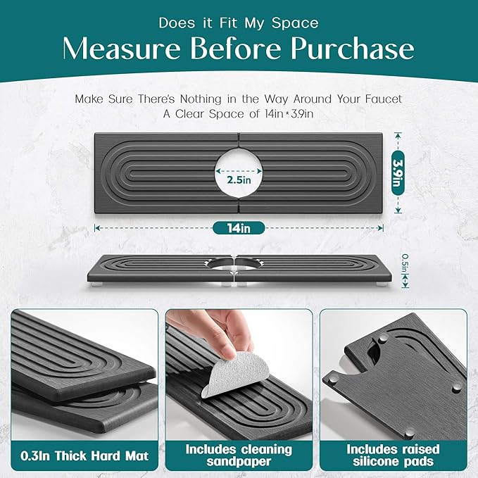 Diatomite Kitchen Faucet Mat - Image 2