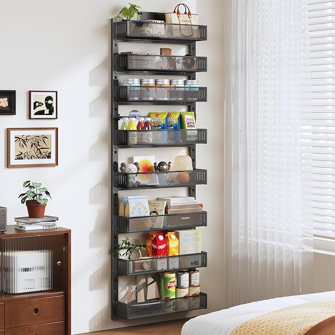 Pantry Door Organizers and Storage, 6-Tier Large Wide Metal Heavy-Duty Frame - Image 5