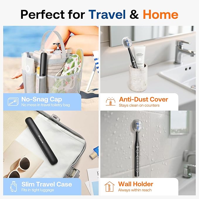 Bitvae ADA Accepted Electric Toothbrush, Travel Toothbrush Rechargeable - Image 6