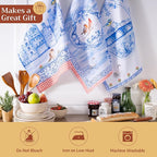 Maison d' Hermine Kitchen Towels Set of 3 100% Cotton 27.50" x 20" Reusable - Image 5