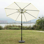Sunnyglade 9' Patio Umbrella Outdoor Table Umbrella with 8 Sturdy Ribs (Beige) - Image 3