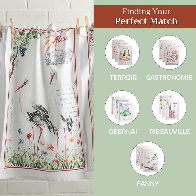 Maison d' Hermine Kitchen Towels Set of 3 100% Cotton 27.50" x 20" Reusable - Image 5