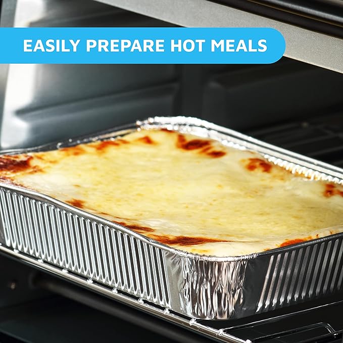 MontoPack Aluminum Foil Pans Half Size Roasting Chafing Pan | Bulk 30 Pack of - Image 7
