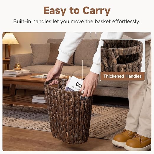StorageWorks 4.5 Gallon Slim Bathroom Trash Can - Image 3