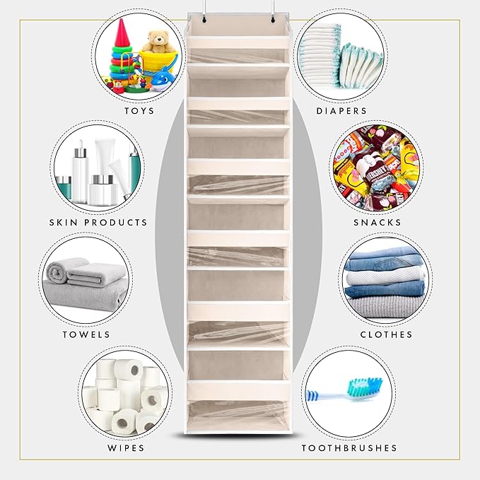HOMELUX THEORY UPGRADED 6 Tiers Over The Door Organizer Hanging - Image 7
