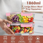Razab 4 Pcs 1860ml / 63 Oz Large Glass Food Storage Containers - Image 8