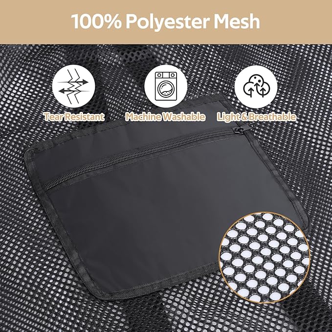 OTraki Mesh Laundry Bags 36 x 28 Inch Extra Large Travel Laundry Bag Backpack - Image 3