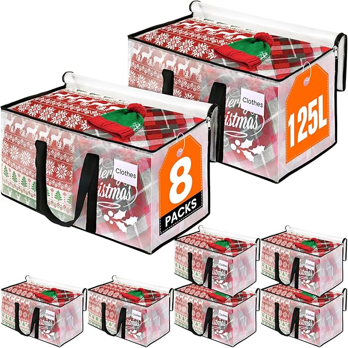 Clear Heavy Duty Extra Large Moving Bags, Reinforced Handle and Double Zipper by RoomHacks