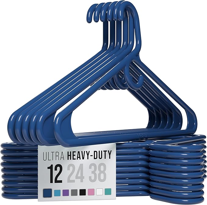 NEATERIZE Ultra Heavy Duty Plastic Clothes Hangers by Neaterize
