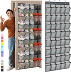 Windyun 40 Over The Door Shoe Organizer, Large Mesh Pocket Hanging Shoe Rack by Windyun