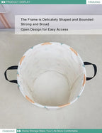 FANKANG Storage Basket, Nursery Hamper Canvas Laundry Basket Foldable - Image 6