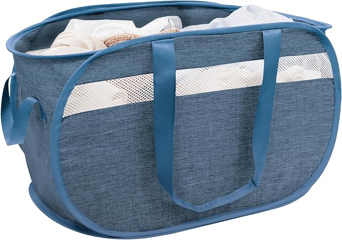 Collapsible Laundry Baskets, Foldable Tear Proof Pop Up Hamper by TECHMILLY
