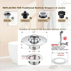 Kitchen Sink Drain Strainer 3 in 1, 304 Stainless Steel Pop Up Sink Stopper - Image 3