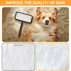 Carpet Rake Sheepskin Wool Brush and Sheepskin Brush Cleaner Comb, More Suitable - Image 4