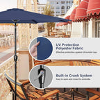 Simple Deluxe 9' Patio Umbrella Outdoor Table Market Yard Umbrella with Push Button Tilt/Crank - Image 6