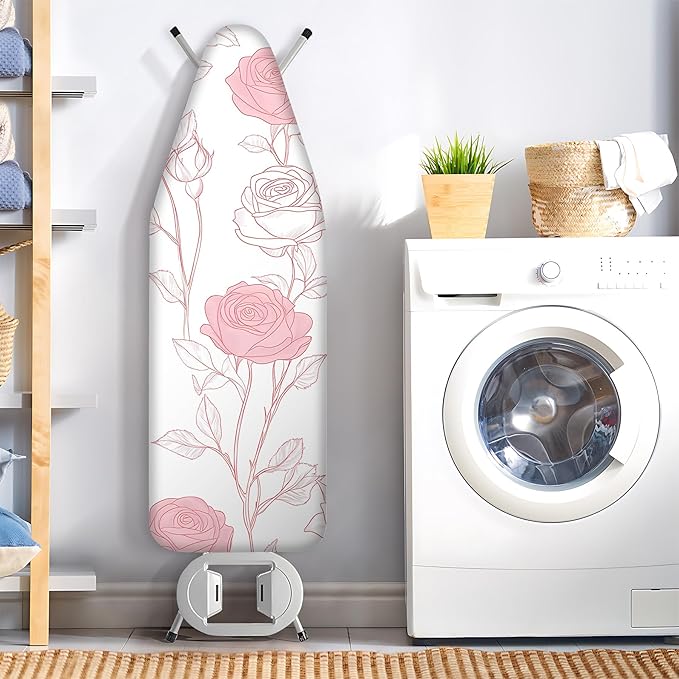 Floral Ironing Board Cover 17.7"x49", Standard Size Iron Board Covers - Image 7