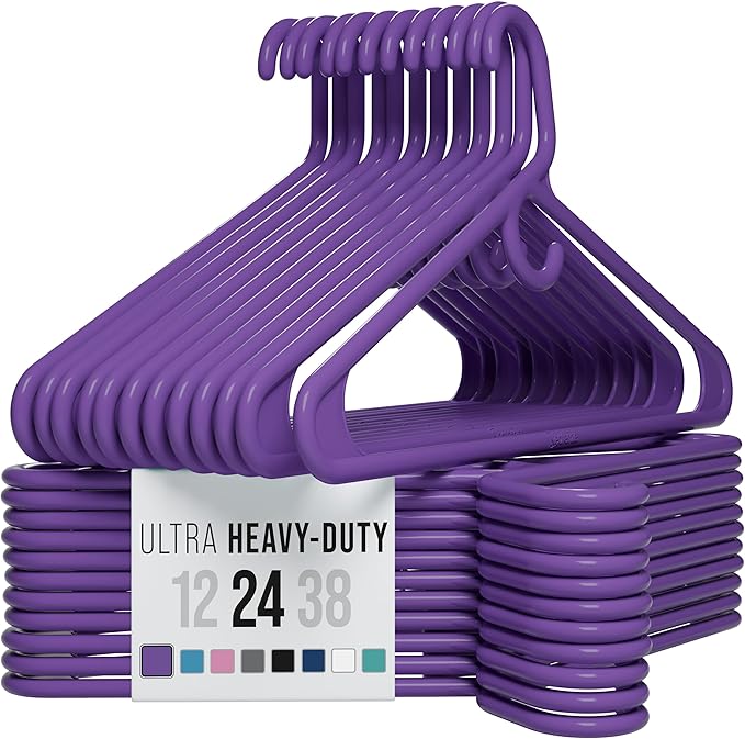 NEATERIZE Ultra Heavy Duty Plastic Clothes Hangers by Neaterize