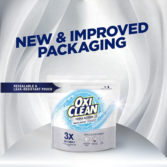 OxiClean Triple Action White Revive Laundry Whitener and Stain Remover Powder - Image 7