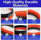 237047 Orange Commercial Tile and Resilient Floor Scrub Brush Replacement - Image 4